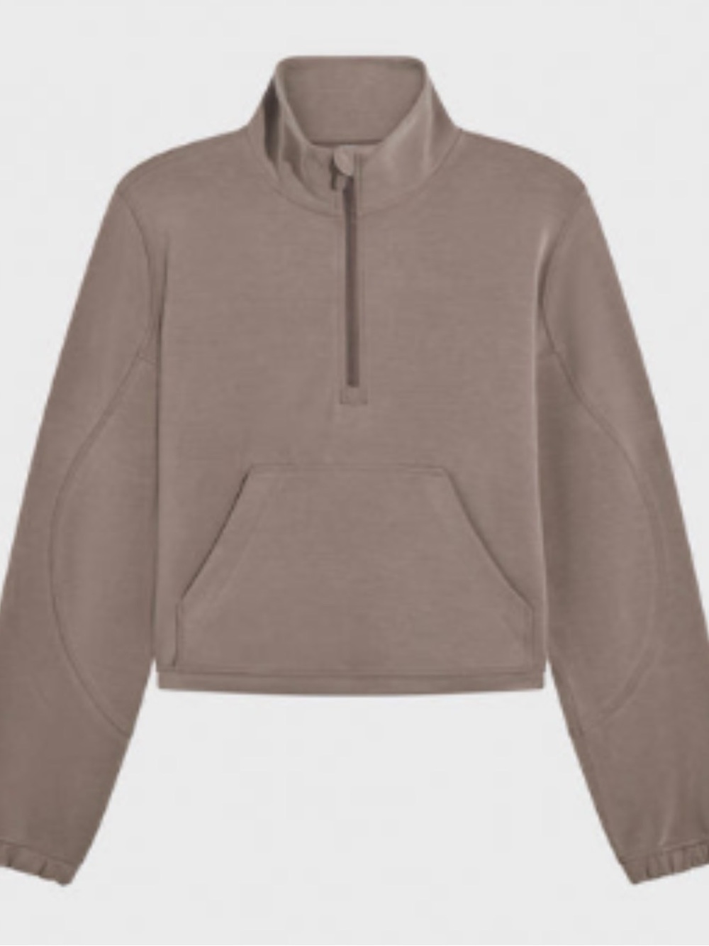 NWT Lululemon x Barry's Bootcamp Brushed Softstreme Half Zip - Taupetastic Size
